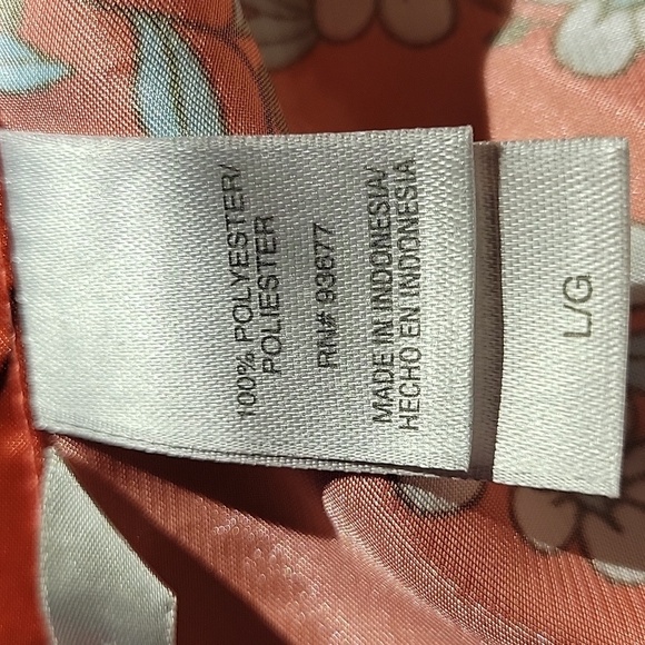 Adonna Silky Floral Pink Robe Size Large - Picture 5 of 6